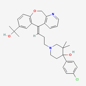 4-(4-chlorophenyl)-1-[(3E)-3-[9-(2-hydroxypropan-2-yl)-5H-[1]benzoxepino[3,4-b]pyridin-11-ylidene]propyl]-3,3-dimethylpiperidin-4-ol