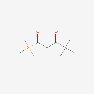 molecular formula C10H20O2Si B12585870 4,4-Dimethyl-1-(trimethylsilyl)pentane-1,3-dione CAS No. 286854-89-5