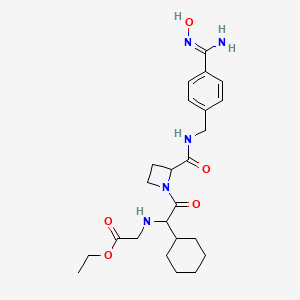 ethyl 2-[[1-cyclohexyl-2-[2-[[4-[(Z)-N'-hydroxycarbamimidoyl]phenyl]methylcarbamoyl]azetidin-1-yl]-2-oxoethyl]amino]acetate