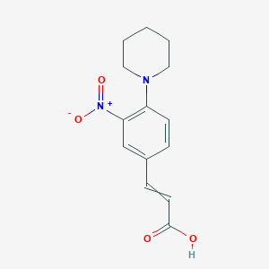 molecular formula C14H16N2O4 B12585900 3-Nitro-4-(piperidin-1-yl)cinnamic acid CAS No. 300541-92-8