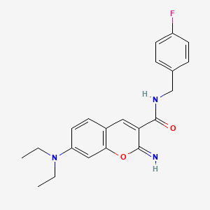 7-(diethylamino)-N-[(4-fluorophenyl)methyl]-2-imino-1-benzopyran-3-carboxamide