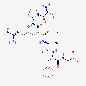 molecular formula C33H53N9O7 B12586000 L-Valyl-L-prolyl-N~5~-(diaminomethylidene)-L-ornithyl-L-isoleucyl-L-phenylalanylglycine CAS No. 642410-26-2
