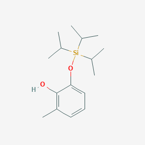 molecular formula C16H28O2Si B12586014 2-Methyl-6-{[tri(propan-2-yl)silyl]oxy}phenol CAS No. 473595-51-6