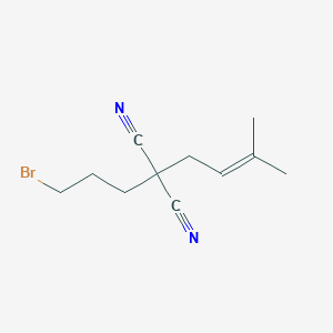 molecular formula C11H15BrN2 B12586017 (3-Bromopropyl)(3-methylbut-2-en-1-yl)propanedinitrile CAS No. 649759-69-3