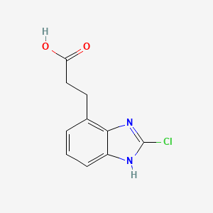molecular formula C10H9ClN2O2 B12586019 3-(2-Chloro-1H-benzimidazol-4-yl)propanoic acid CAS No. 634590-58-2