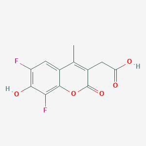 (6,8-difluoro-7-hydroxy-4-methyl-2-oxo-2H-chromen-3-yl)acetic acid