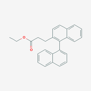 molecular formula C25H22O2 B12586055 Ethyl 3-([1,1'-binaphthalen]-2-yl)propanoate CAS No. 601470-07-9
