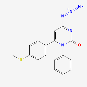 molecular formula C17H13N5OS B12586091 2(1H)-Pyrimidinone, 4-azido-6-[4-(methylthio)phenyl]-1-phenyl- CAS No. 651316-20-0