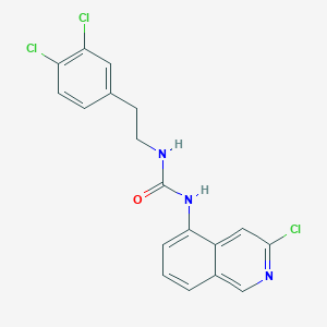 molecular formula C18H14Cl3N3O B12586108 N-(3-Chloroisoquinolin-5-yl)-N'-[2-(3,4-dichlorophenyl)ethyl]urea CAS No. 648420-64-8