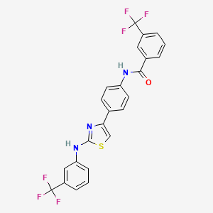 3-(trifluoromethyl)-N-[4-[2-[3-(trifluoromethyl)anilino]-4-thiazolyl]phenyl]benzamide