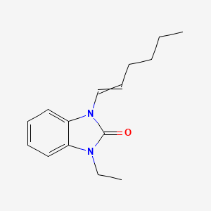 molecular formula C15H20N2O B12586115 1-Ethyl-3-(hex-1-en-1-yl)-1,3-dihydro-2H-benzimidazol-2-one CAS No. 599177-43-2