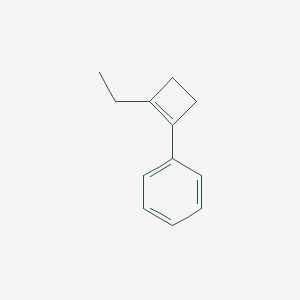 molecular formula C12H14 B12586122 Benzene, (2-ethyl-1-cyclobuten-1-yl)- CAS No. 647028-08-8