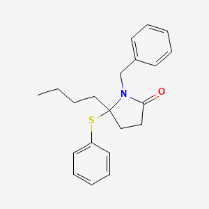molecular formula C21H25NOS B12586132 1-Benzyl-5-butyl-5-(phenylsulfanyl)pyrrolidin-2-one CAS No. 647826-78-6