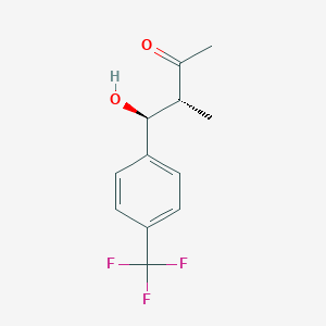 molecular formula C12H13F3O2 B12586135 (3R,4S)-4-hydroxy-3-methyl-4-[4-(trifluoromethyl)phenyl]butan-2-one CAS No. 645389-14-6