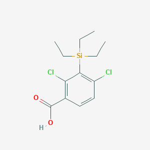 molecular formula C13H18Cl2O2Si B12586167 Benzoic acid, 2,4-dichloro-3-(triethylsilyl)- CAS No. 650598-47-3