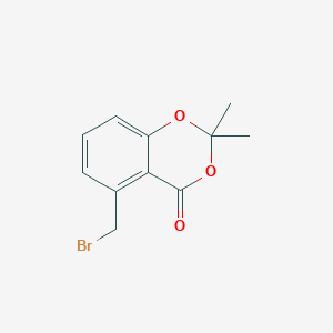 molecular formula C11H11BrO3 B12586190 4H-1,3-Benzodioxin-4-one, 5-(bromomethyl)-2,2-dimethyl- CAS No. 507480-02-6
