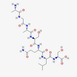 molecular formula C25H44N8O11 B12586205 L-Alanylglycyl-L-alanyl-L-seryl-L-glutaminyl-L-leucyl-L-serine CAS No. 649560-80-5