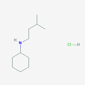 molecular formula C11H24ClN B12586210 N-(3-Methylbutyl)cyclohexanamine--hydrogen chloride (1/1) CAS No. 477588-44-6