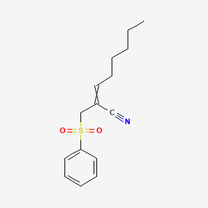 molecular formula C15H19NO2S B12586227 2-[(Benzenesulfonyl)methyl]oct-2-enenitrile CAS No. 646066-80-0