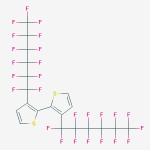 molecular formula C20H4F26S2 B12586272 3,3'-Bis(tridecafluorohexyl)-2,2'-bithiophene CAS No. 630045-87-3