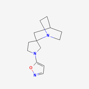 molecular formula C13H19N3O B12586292 Spiro[1-azabicyclo[2.2.2]octane-2,3'-pyrrolidine], 1'-(5-isoxazolyl)- CAS No. 646056-99-7
