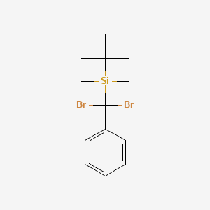 molecular formula C13H20Br2Si B12586295 Silane, (dibromophenylmethyl)(1,1-dimethylethyl)dimethyl- CAS No. 648428-84-6