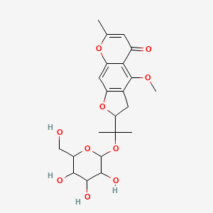 molecular formula C22H28O10 B1258630 4'-O-beta-D-Glucosyl-5-O-methylvisamminol 