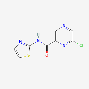 molecular formula C8H5ClN4OS B12586304 6-Chloro-N-(1,3-thiazol-2-yl)pyrazine-2-carboxamide CAS No. 879547-25-8