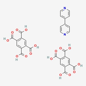 molecular formula C30H20N2O16 B12586311 Benzene-1,2,4,5-tetracarboxylic acid;4-pyridin-4-ylpyridine CAS No. 637025-02-6