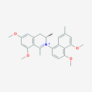 molecular formula C26H30NO4+ B1258632 ancistrocladinium A 
