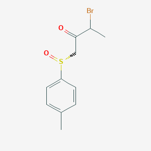 molecular formula C11H13BrO2S B12586356 3-Bromo-1-[(R)-4-methylbenzene-1-sulfinyl]butan-2-one CAS No. 503830-53-3