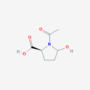 molecular formula C7H11NO4 B12586357 1-Acetyl-5-hydroxy-L-proline CAS No. 878807-83-1