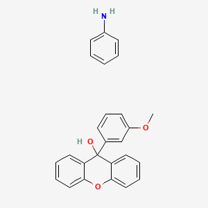 molecular formula C26H23NO3 B12586362 9-(3-methoxyphenyl)-9H-xanthen-9-ol aniline clathrate CAS No. 872584-25-3