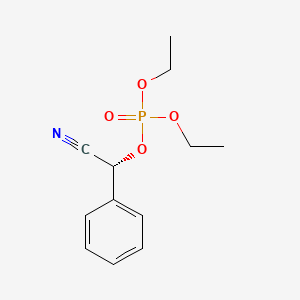 molecular formula C12H16NO4P B12586371 Phosphoric acid, (R)-cyanophenylmethyl diethyl ester CAS No. 604808-44-8