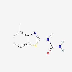 molecular formula C10H11N3OS B12586380 N-Methyl-N-(4-methyl-1,3-benzothiazol-2-yl)urea CAS No. 353255-67-1