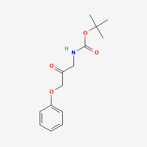 molecular formula C14H19NO4 B12586387 Carbamic acid, (2-oxo-3-phenoxypropyl)-, 1,1-dimethylethyl ester CAS No. 313657-48-6