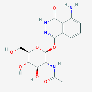 molecular formula C16H20N4O7 B1258639 2-Aminophthalylhydrazido-N-acetyl-B-D-glucosaminide 