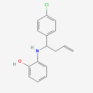 molecular formula C16H16ClNO B12586429 Phenol, 2-[[1-(4-chlorophenyl)-3-butenyl]amino]- CAS No. 647017-92-3