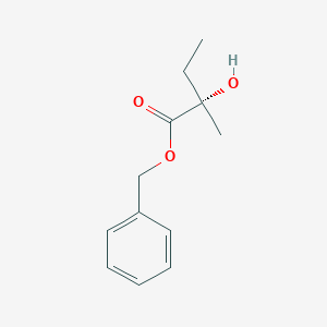 molecular formula C12H16O3 B12586430 Butanoic acid, 2-hydroxy-2-methyl-, phenylmethyl ester, (2S)- CAS No. 587832-08-4