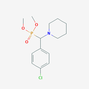 molecular formula C14H21ClNO3P B12586446 Dimethyl [(4-chlorophenyl)(piperidin-1-yl)methyl]phosphonate CAS No. 650634-04-1