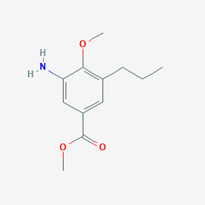 molecular formula C12H17NO3 B12586450 Methyl 3-amino-4-methoxy-5-propylbenzoate CAS No. 647856-01-7