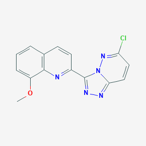 molecular formula C15H10ClN5O B12586453 2-(6-Chloro[1,2,4]triazolo[4,3-b]pyridazin-3-yl)-8-methoxyquinoline CAS No. 596825-77-3