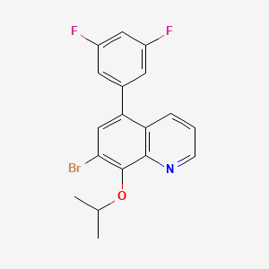 molecular formula C18H14BrF2NO B12586465 7-Bromo-5-(3,5-difluorophenyl)-8-[(propan-2-yl)oxy]quinoline CAS No. 648896-93-9