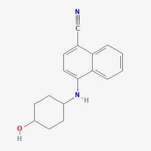 molecular formula C17H18N2O B12586468 trans-4-(4-Hydroxycyclohexylamino)naphthalene-1-carbonitrile CAS No. 870889-76-2