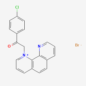 molecular formula C20H14BrClN2O B12586475 1,10-Phenanthrolinium, 1-[2-(4-chlorophenyl)-2-oxoethyl]-, bromide CAS No. 468084-08-4