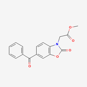 molecular formula C17H13NO5 B12586493 Methyl (6-benzoyl-2-oxo-1,3-benzoxazol-3(2H)-yl)acetate CAS No. 648410-44-0