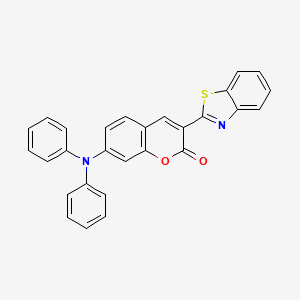 molecular formula C28H18N2O2S B12586501 3-(1,3-Benzothiazol-2-yl)-7-(diphenylamino)-2H-1-benzopyran-2-one CAS No. 457888-86-7