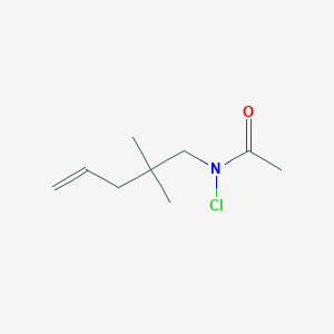 molecular formula C9H16ClNO B12586509 N-Chloro-N-(2,2-dimethyl-4-penten-1-yl)acetamide 