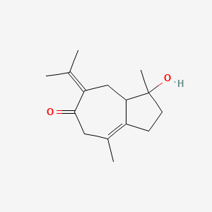 molecular formula C15H22O2 B1258651 3-hydroxy-3,8-dimethyl-5-propan-2-ylidene-2,3a,4,7-tetrahydro-1H-azulen-6-one 