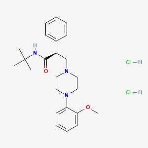 molecular formula C24H35Cl2N3O2 B1258653 (S)-N-Tert-butyl-3-(4-(2-methoxyphenyl)-piperazin-1-YL)-2-phenylpropanamide dihydrochloride 